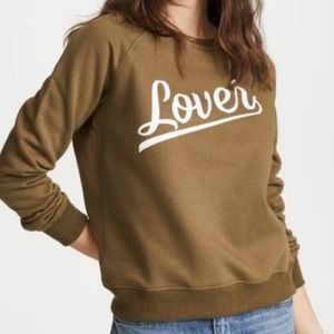 Rebecca Minkoff Olive Green Lover Sweatshirt
